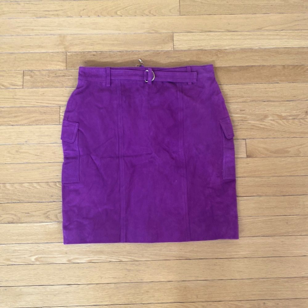 Leather cult mini skirt size large